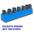 Mechanics Time Saver 3/8 in. Drive Universal Neon Blue 11 Hole Impact Socket Holder 9-19mm 980